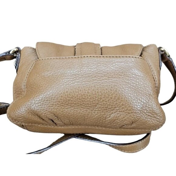 Michael Kors Charlton Pebbled Leather Adjustable Crossbody in Camel Brown - Picture 3 of 6